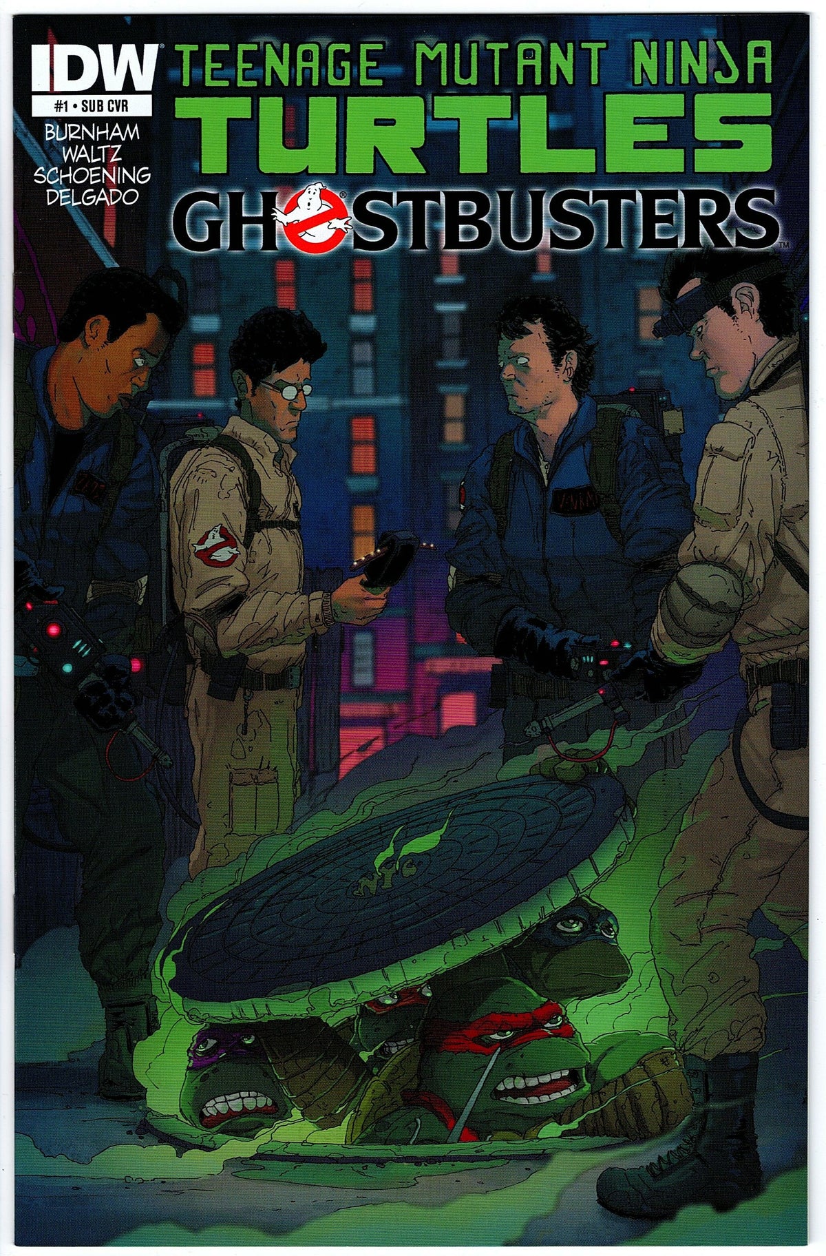 Teenage Mutant Ninja Turtles Ghostbusters #1 Sub Cover