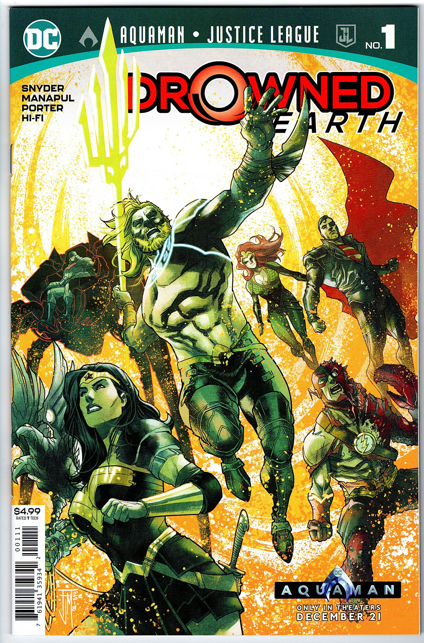 Aquaman Justice League Drowed Earth #1