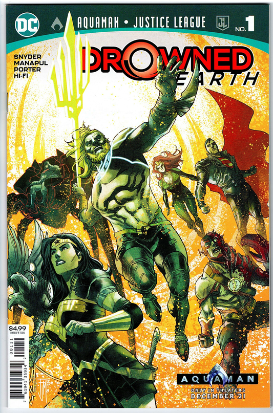 Aquaman Justice League Drowed Earth #1