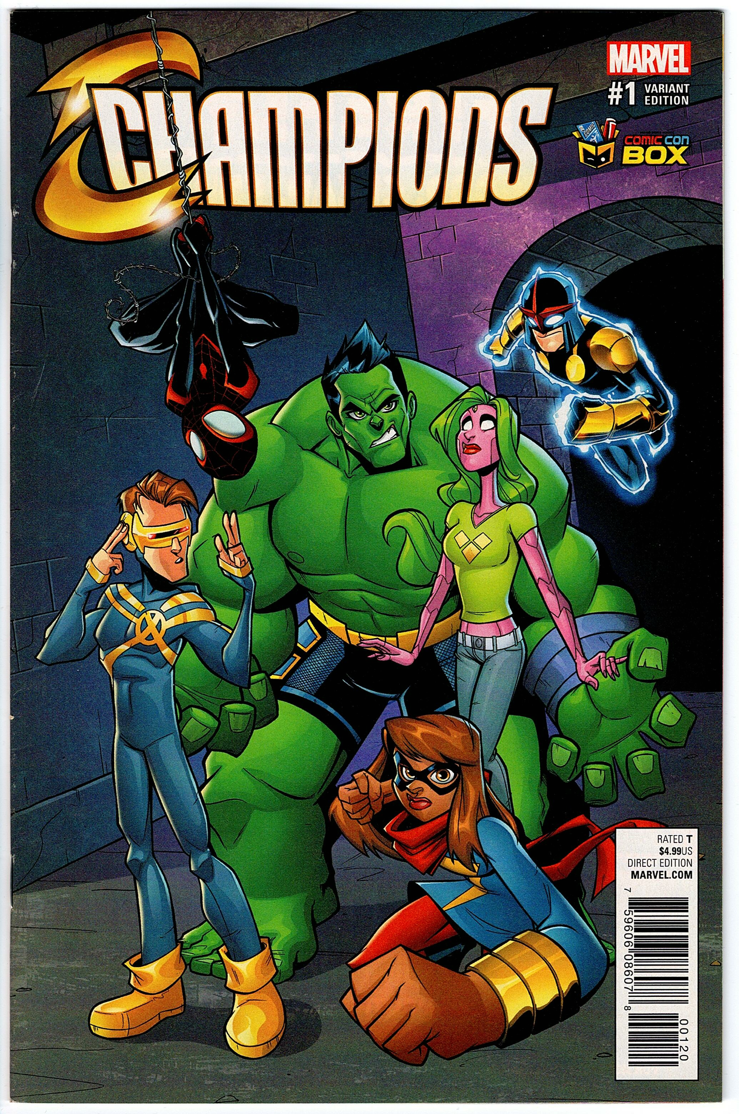 Champions #1 Marvel Comics 2016 Comic Con Box Billy Martin Color Variant