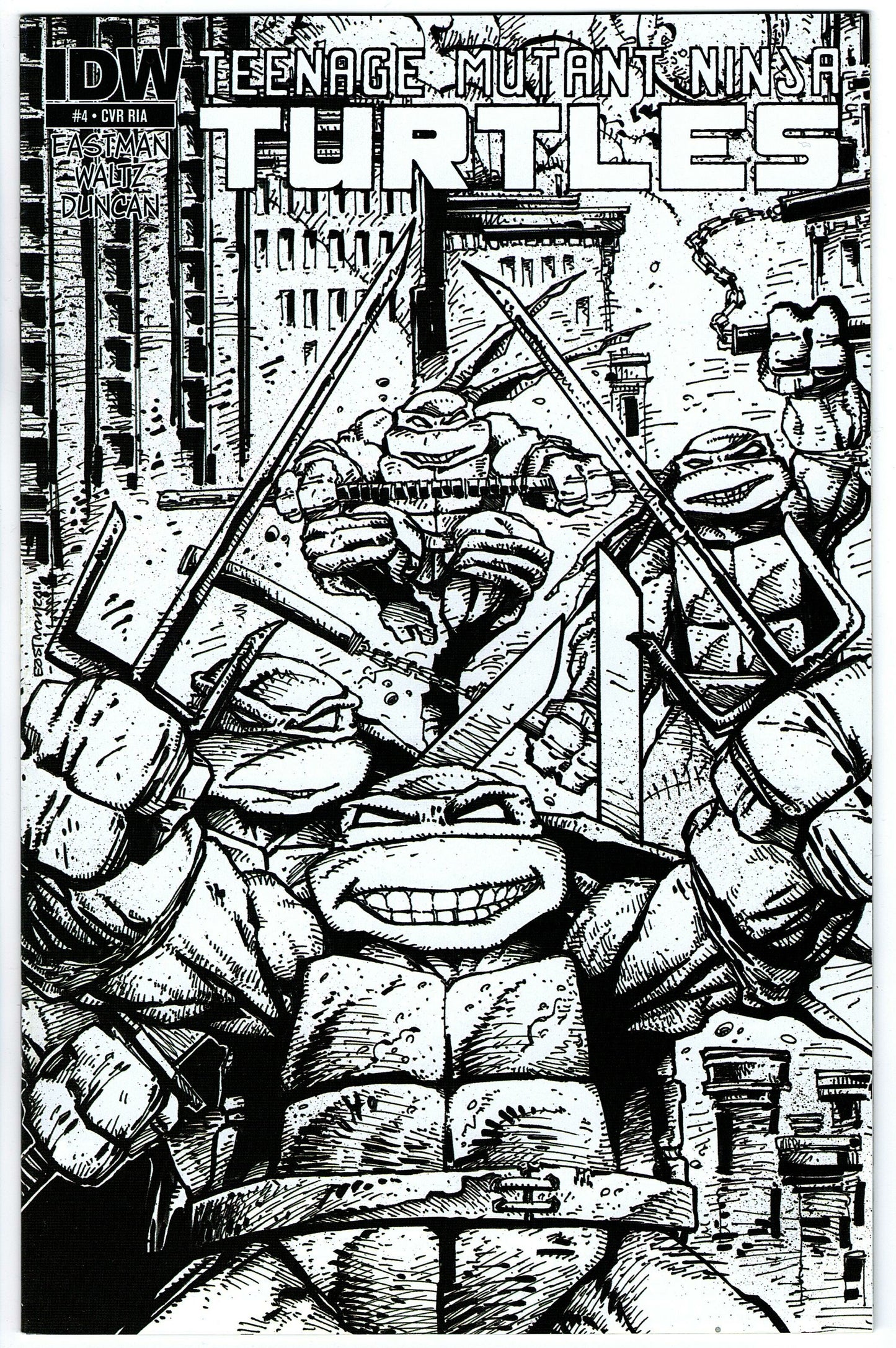 Teenage Mutant Ninja Turtles #4 Cvr RI-A (2011 series)