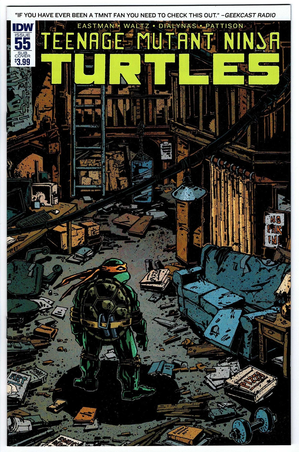 Teenage Mutant Ninja Turtles #55 SUB Cover (2011 series)
