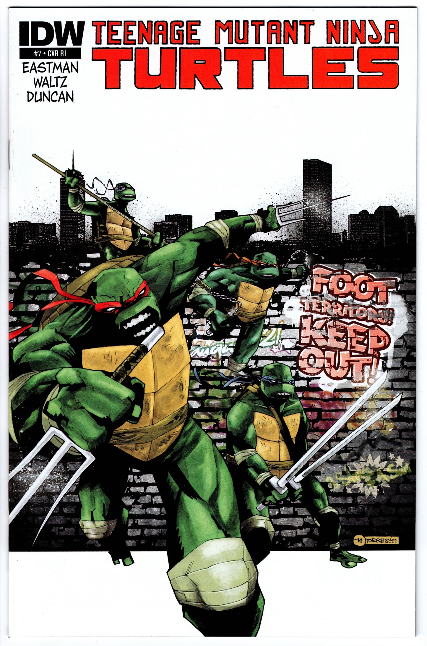 Teenage Mutant Ninja Turtles #7 Cvr RI (2011 series)