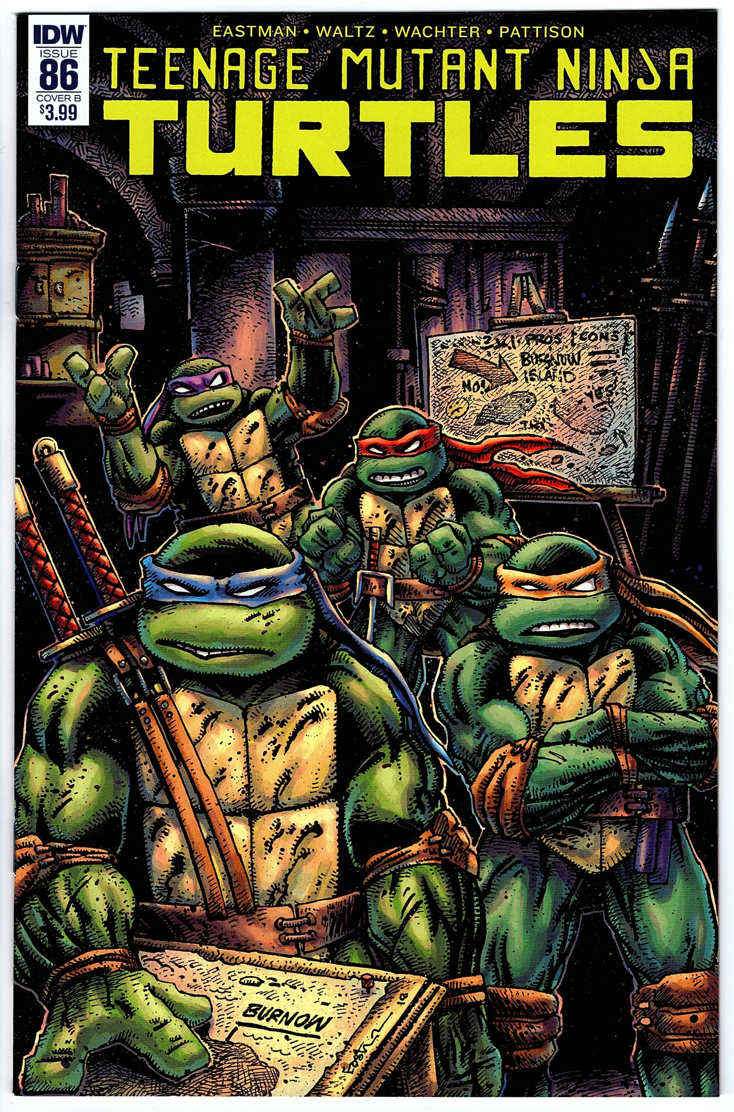 Teenage Mutant Ninja Turtles #86 - Eastman Cover B