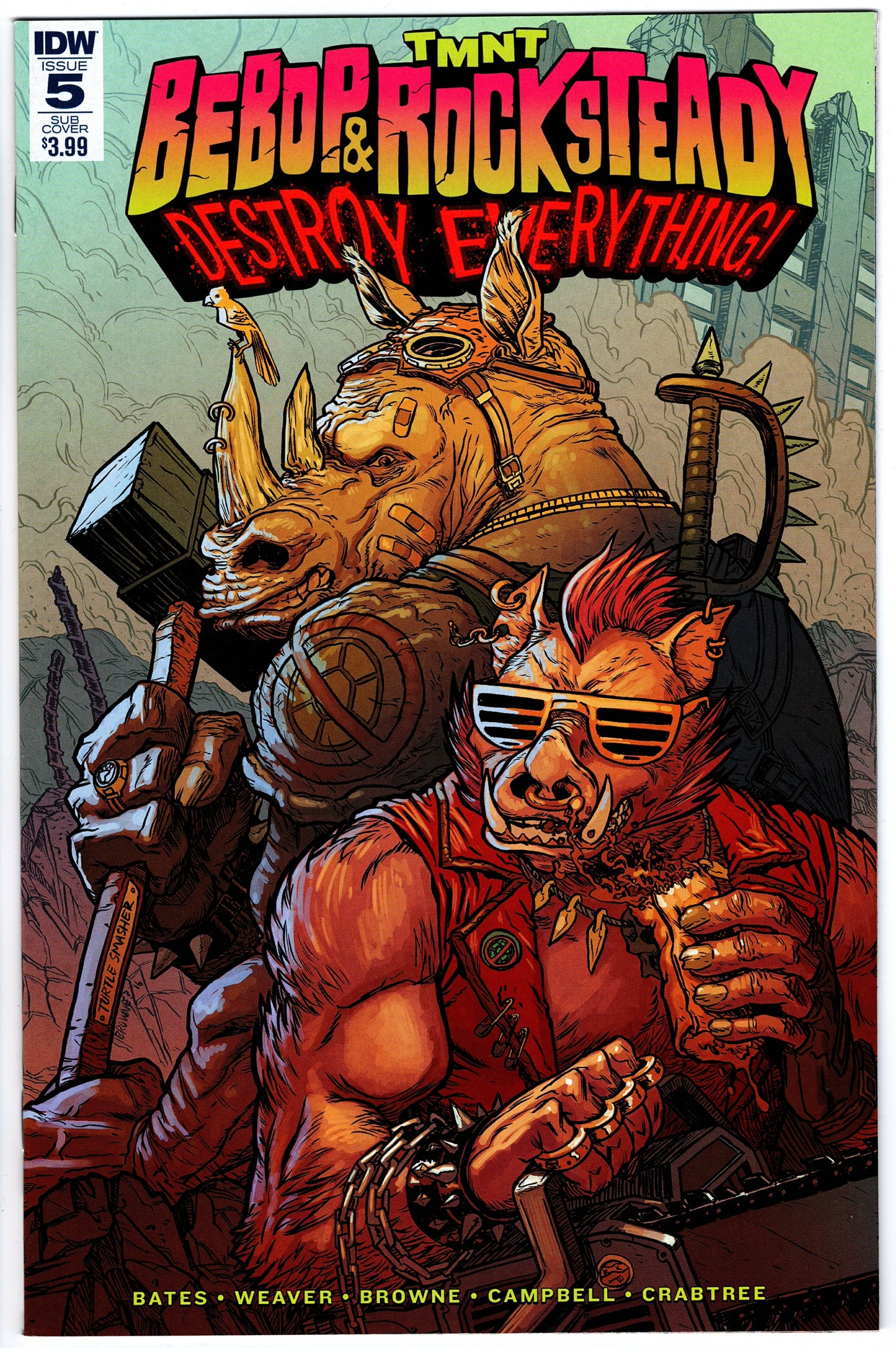 Teenage Mutant Ninja Turtles Bebop & Rocksteady Destroy Everything #5 - Sub cover