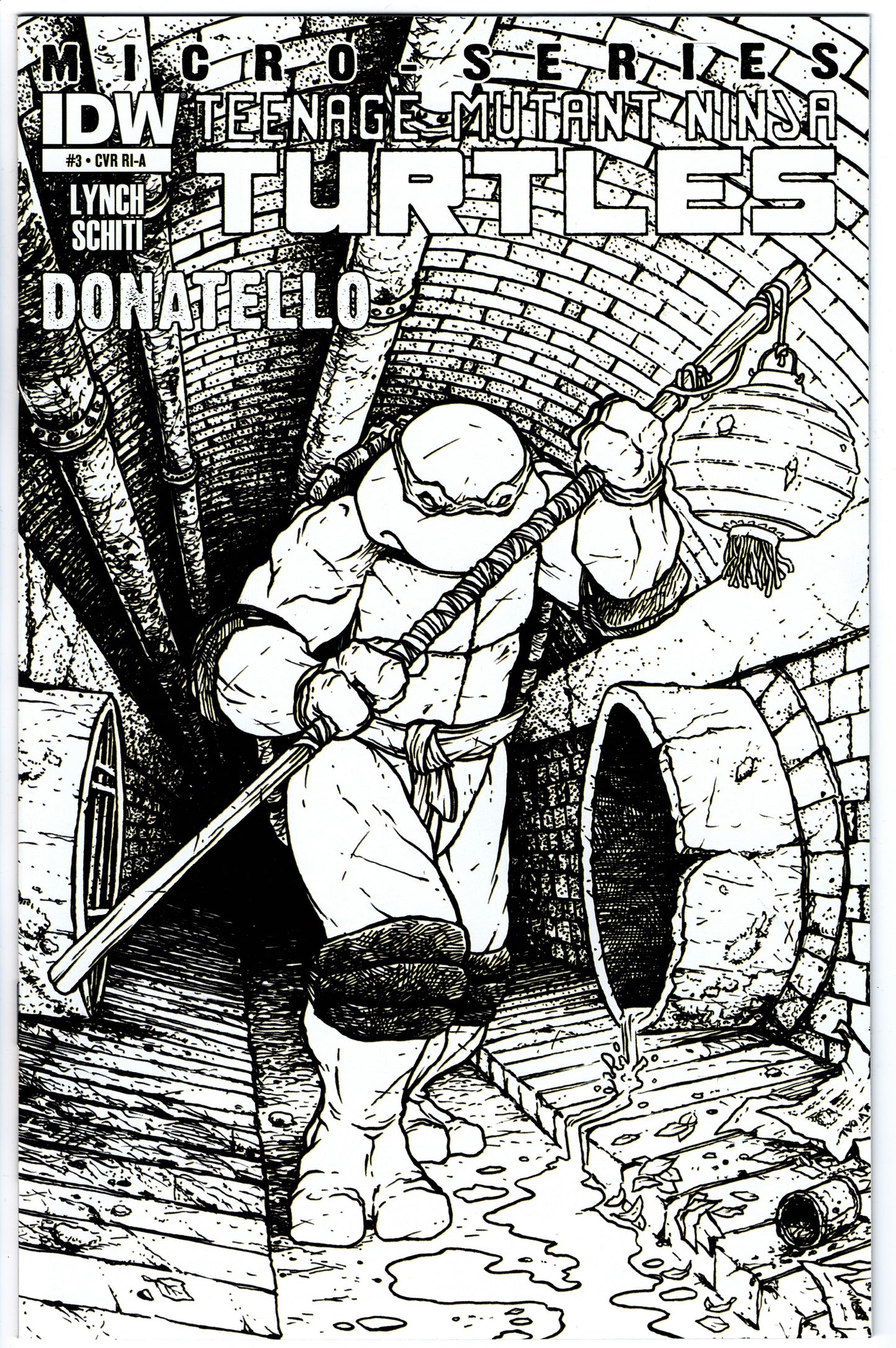 Teenage Mutant Ninja Turtles Micro Series #3 -  1 for 10 Variant Cover by David Petersen