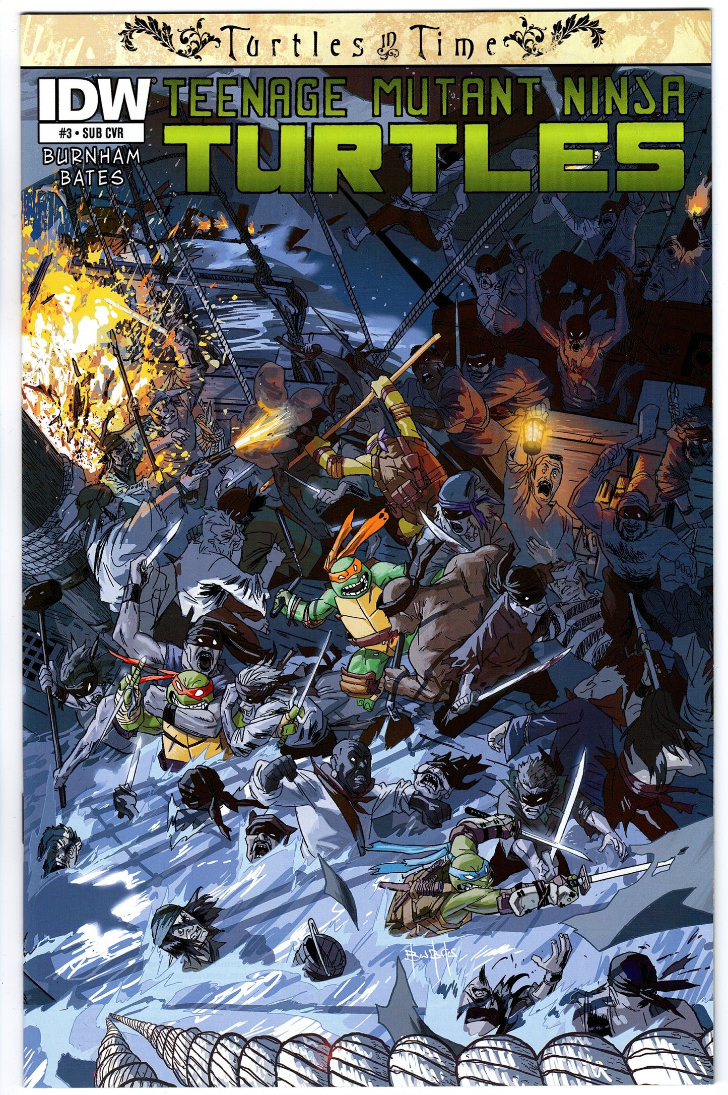 Teenage Mutant Ninja Turtles - Turtles in Time #3 Sub Cover